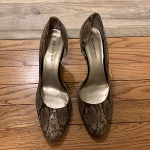 Anne Klein snake skin heels